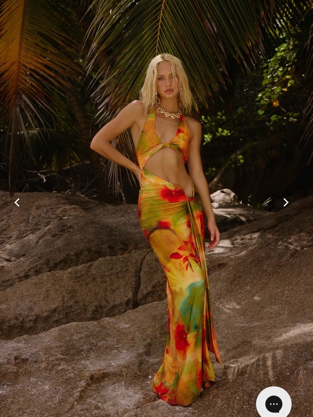 BYDEE AMANI JERSEY MAXI DRESS IN SOLARA